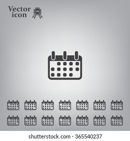 Calendar icon, vector illustration. Flat design style