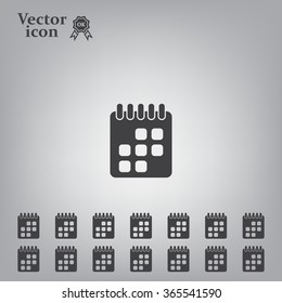 Calendar icon, vector illustration. Flat design style