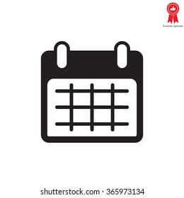 Calendar icon, vector illustration. Flat design style