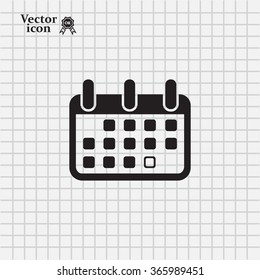 Calendar icon, vector illustration. Flat design style