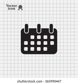 Calendar icon, vector illustration. Flat design style
