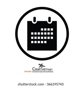 Calendar icon. vector illustration. Flat design style
