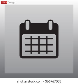Calendar icon, vector illustration. Flat design style