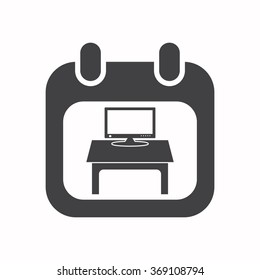 calendar icon, vector illustration. Flat design style