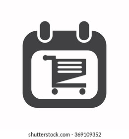 calendar icon, vector illustration. Flat design style