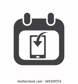 calendar icon, vector illustration. Flat design style