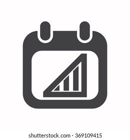 calendar icon, vector illustration. Flat design style