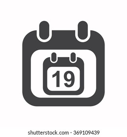 calendar icon, vector illustration. Flat design style