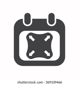 calendar icon, vector illustration. Flat design style