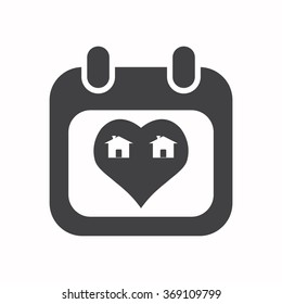 calendar icon, vector illustration. Flat design style