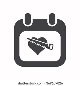 calendar icon, vector illustration. Flat design style