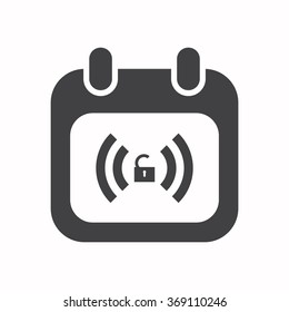 calendar icon, vector illustration. Flat design style