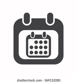 calendar icon, vector illustration. Flat design style