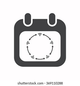 calendar icon, vector illustration. Flat design style