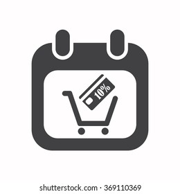 calendar icon, vector illustration. Flat design style
