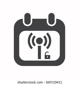 calendar icon, vector illustration. Flat design style