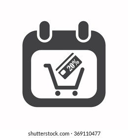 calendar icon, vector illustration. Flat design style