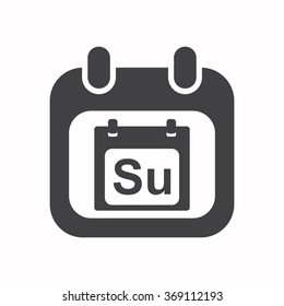calendar icon, vector illustration. Flat design style
