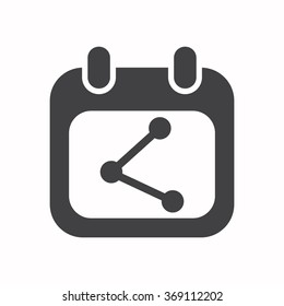 calendar icon, vector illustration. Flat design style