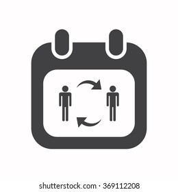 calendar icon, vector illustration. Flat design style