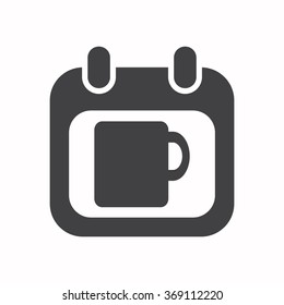 calendar icon, vector illustration. Flat design style