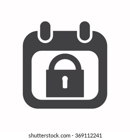 calendar icon, vector illustration. Flat design style