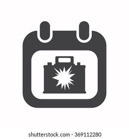 calendar icon, vector illustration. Flat design style
