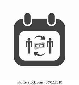 calendar icon, vector illustration. Flat design style