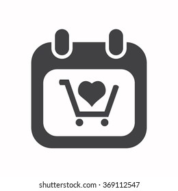 calendar icon, vector illustration. Flat design style