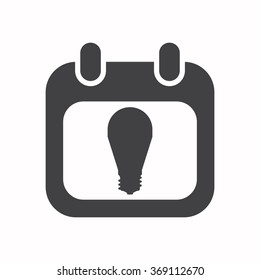 calendar icon, vector illustration. Flat design style
