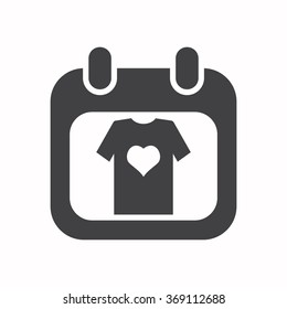 calendar icon, vector illustration. Flat design style