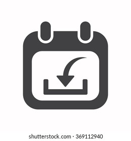 calendar icon, vector illustration. Flat design style