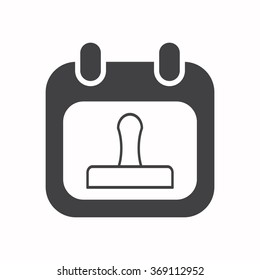 calendar icon, vector illustration. Flat design style