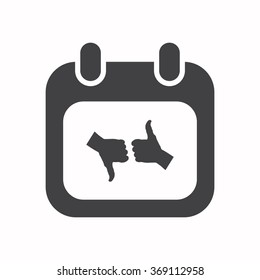 calendar icon, vector illustration. Flat design style