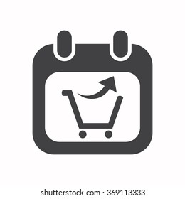 calendar icon, vector illustration. Flat design style