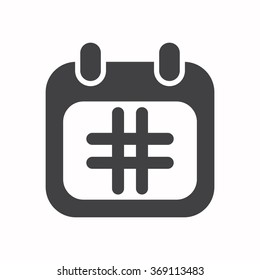 calendar icon, vector illustration. Flat design style