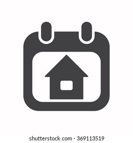 calendar icon, vector illustration. Flat design style