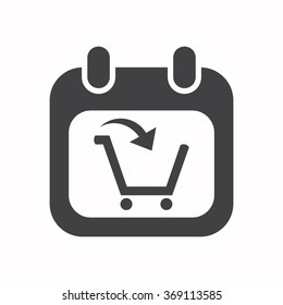 calendar icon, vector illustration. Flat design style