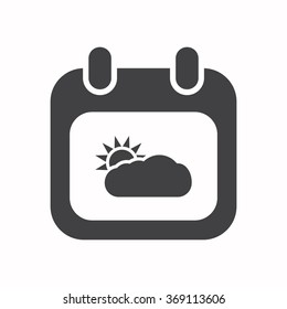 calendar icon, vector illustration. Flat design style