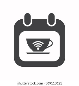 calendar icon, vector illustration. Flat design style