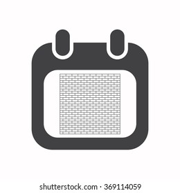 calendar icon, vector illustration. Flat design style