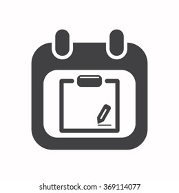calendar icon, vector illustration. Flat design style