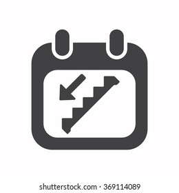 calendar icon, vector illustration. Flat design style