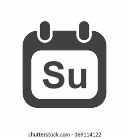 calendar icon, vector illustration. Flat design style