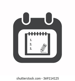 calendar icon, vector illustration. Flat design style