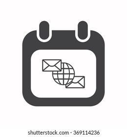 calendar icon, vector illustration. Flat design style