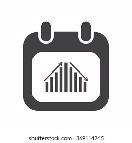 calendar icon, vector illustration. Flat design style