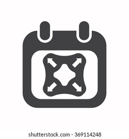 calendar icon, vector illustration. Flat design style