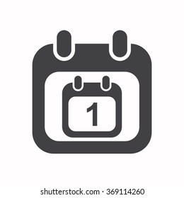 calendar icon, vector illustration. Flat design style