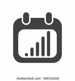 calendar icon, vector illustration. Flat design style